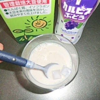 ナタデココin豆乳カルピス